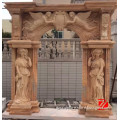 stone freestanding door frame with girl statue